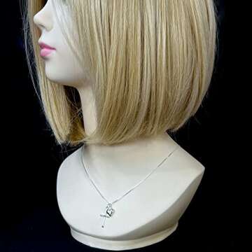 Sterling Silver Cross Necklace for Girls - First Communion Gift with Heart Charm