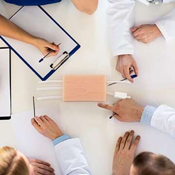 Ultrassist IV Insertion/Injection Training Pad with Simulated Dermatoglyph and Raised Veins, Injection Practice Pad for Nursing Student Training, Practice and Education