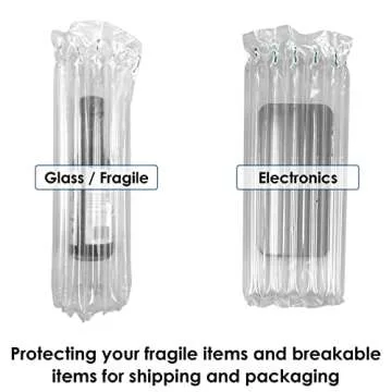 Innovative Haus 10 Inch x 144 Feet Inflatable Bubble Cushioning Wrap with Free Pump - Air Pillows for Shipping - Column Wrap for Heavy Duty Packing and Shipping Packaging