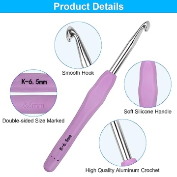 MECHEER 12 Sizes Crochet Hook Set with Ergonomic Handles