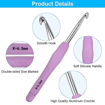 MECHEER 12 Sizes Crochet Hook Set with Ergonomic Handles
