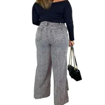 Vaceky Hollow Out Jeans Women Y2K Trendy High Waist Straight Leg Stretchy Summer Denim Pant Black