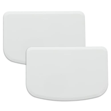 Plastic Bench Scraper: 2 White Multipurpose Silicone Bowl Scrapers for Baking