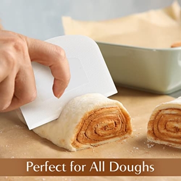 Flexible White Silicone Bowl Scrapers for All Food Prep