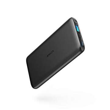Anker PowerCore Lite 10000mAh, USB-C Input (Only), High Capacity Portable Charger, Slim and Light External Battery for iPhone, Samsung Galaxy, and More