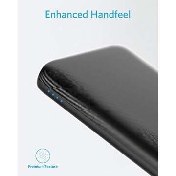 Anker PowerCore Lite 10000mAh, USB-C Input (Only), High Capacity Portable Charger, Slim and Light External Battery for iPhone, Samsung Galaxy, and More