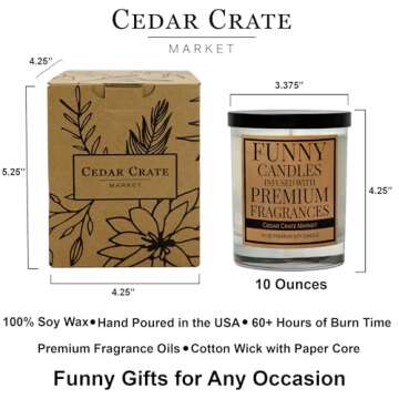 Funny Candle - Therapy Helps Profanity is Faster and Cheaper - Luxury Scented Soy Jar Candle, Gifts for Women, Birthday Gift for her, Best Friend Gift, Best Friend Candles, Funny Gifts