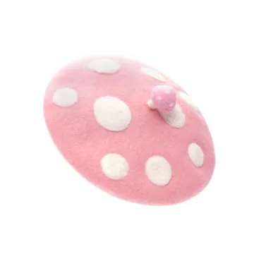Mushroom Beret Handmade Wool Felt Hat for Men and Women
