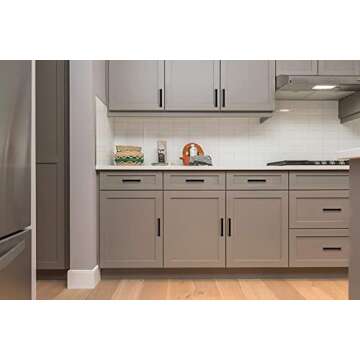 Ravinte 32 Pack 3-3/4 Inch Kitchen Square Cabinet Handles Matte Black Cabinet Pulls Black Drawer Pulls Kitchen Cabinet Hardware Kitchen Handles