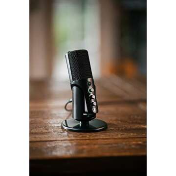 SENNHEISER Professional Profile - USB Cardioid Condenser Microphone & Table Stand, 1.2 m USB-C Cable - Mute Button, Built-in Headphone Jack, Gain, Mix & Volume Control, for PC & Mac,Black