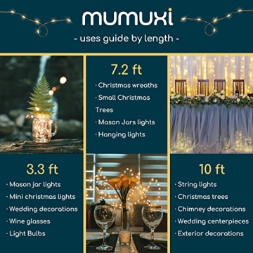 MUMUXI 24 Pack Fairy Lights Battery Operated String Lights