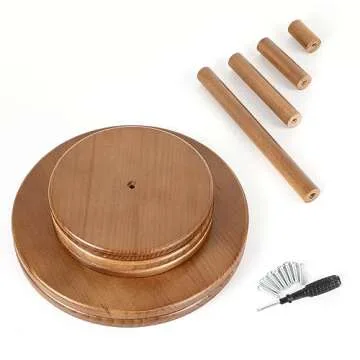 4 Tier Round Cupcake Tower Stand Wooden Cake Stand Rustic Cupcake Stand Cake and Cupcake Stand Combo Farmhouse Tiered Tray Decor Desert Stands Food Display Stands for Party