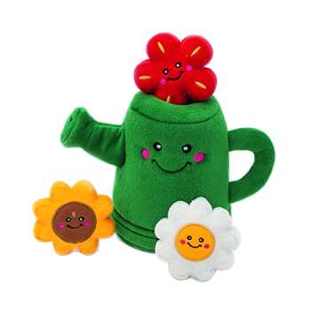 ZippyPaws Zippy Burrow Interactive Hide and Seek Dog Toys - Colorful Squeaky Plush Dog Puzzles, Wate...