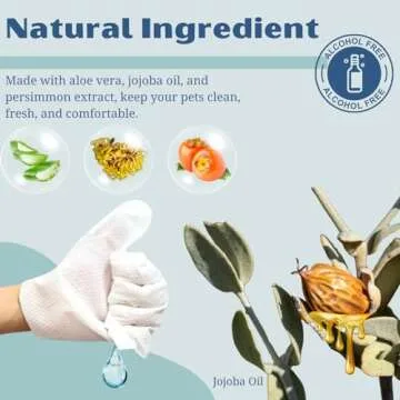 Injoya Pet Glove Wipes, Resealable Pack of 12 Pet Grooming Gloves, Dog Wipes Cleaning Deodorizing, Non-Toxic, Lick Safe, Mild Fresh Scent, Hypoallergenic, Moisturizing, Bath Alternative, Wrinkle Wipes