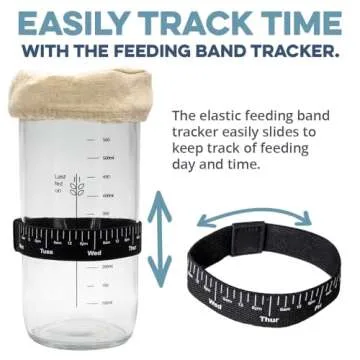 Cultures For Health Sourdough Starter Jar Kit | Easy DIY Breadmaking Kit for Sourdough Bread | Essential Baking Supplies for Homemade Bread | Glass Jar Kit With Spatula Baking Set | Fermentation Jar