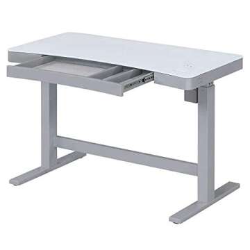 TRESANTI Coastal Adjustable Height Desk, White