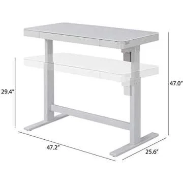TRESANTI Coastal Adjustable Height Desk, White