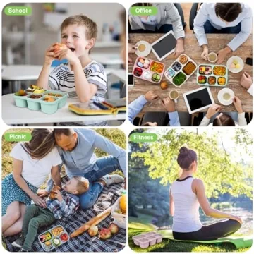 Lunbxx Reusable Bento Lunch Boxes - Meal Prep Made Easy