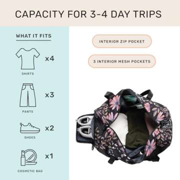 Jadyn 22" Women's Large Duffel/Weekender Bag with Shoe Pocket, Travel Bag