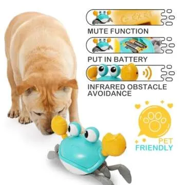 Pbooo Interactive Crawling Crab Toy for Babies 3-12 Months