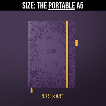 A5 Bullet Dotted Journal Notebook - Thick Paper & Stylish Design