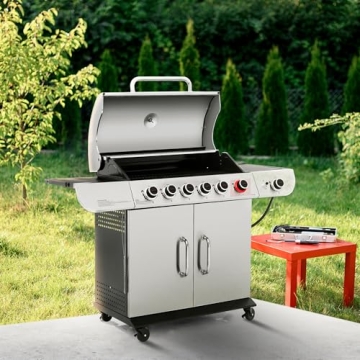 Royal Gourmet 6-Burner Grill with Sear Burner and Side Burner