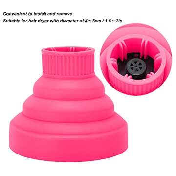 Portable Silicone Hair Dryer Diffuser for Curly Hair Styling