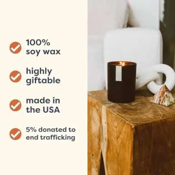 Calyan Wax Soy Wax Candle, Aspen & Fog Scented Candle for The Home | Premium Candle with Essential Oils | 10.2 oz 50 Hour Burn Time | Soy Candle in Matte Black Jar Gift for Men