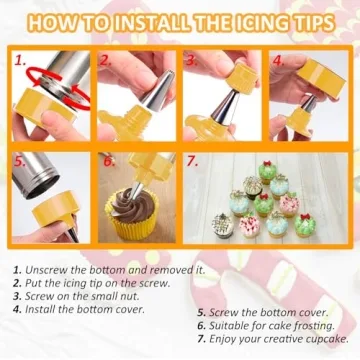 Stainless Steel Cookie Press Gun Kit for Baking