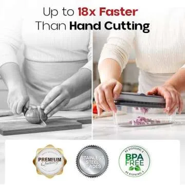 CHOPZILLA Food Chopper Vegetable Cutter and Mandoline Slicer with 4 Blades and Scraper, All in 1 Sharp Vegetable Chopper, French Fry Cutter, Veggie Chopper for Onion, Fruit, Salad, Cucumber, Potato