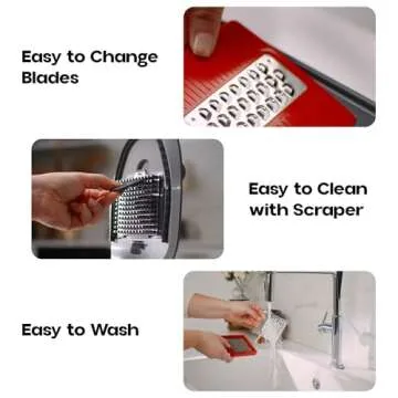 CHOPZILLA Food Chopper Vegetable Cutter and Mandoline Slicer with 4 Blades and Scraper, All in 1 Sharp Vegetable Chopper, French Fry Cutter, Veggie Chopper for Onion, Fruit, Salad, Cucumber, Potato