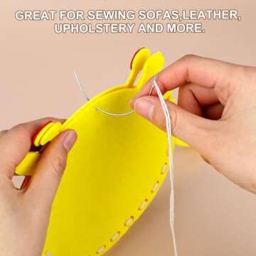 Curved Needles 2'' / 2.5'' / 3 ''/ 3.5 '' C Type Weaving Sewing Needles Hand Sewing Leather Needles Upholstery Carpet Leather Canvas Repair Weaving Needles