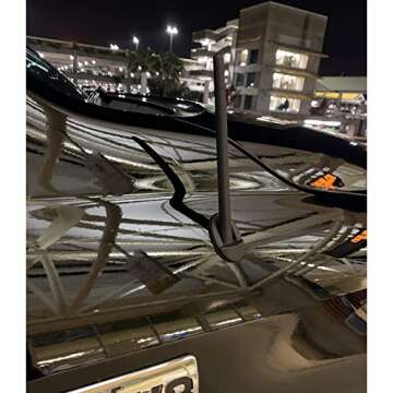 JDMCAR Antenna Ornament Replacement for Toyota Tundra Accessories 2007-2013, 86392-0C040 Tundra Manual Radio Antenna Mounted Base Bezel