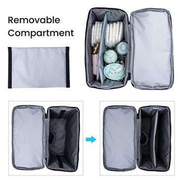 Orzbow XL Universal Stroller Organizer, Waterproof Large Baby Diaper Bag, Stroller Caddy Organizer with Cup Holder & Shoulder Strap, 4 Ways To Carry-Backpack, Shoulder, Messenger & Mom Handbag, Black