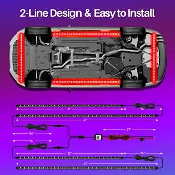 Vibrant Underglow Kit for All Vehicles - App & Music Sync