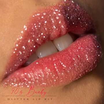 Stay Golden Cosmetics Baeby Glitter Lip Kit, Transfer Proof and Smudge Proof 3 oz