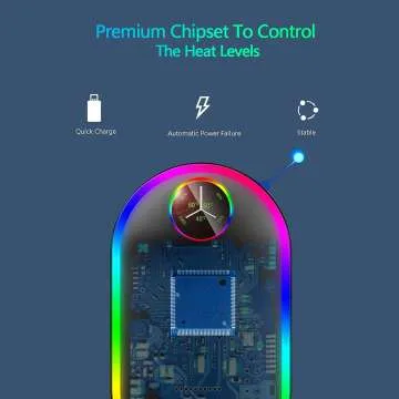 Rechargeable Hand Warmer with Color Lights and USB