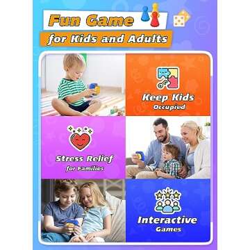 Light Up Bubble Up Fidget Toy, Electronic Quick Push Game Console, Birthday Gifts for 6 7 8 9 10-12 Year Boys and Girls Push Up Stress Toy, Concentration Fast Speed Puzzle Game for Family Party