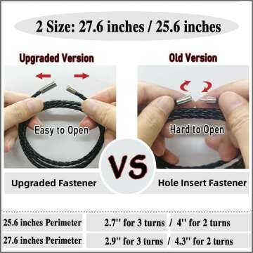 Custom Men's Leather Bracelet with Engraved Names