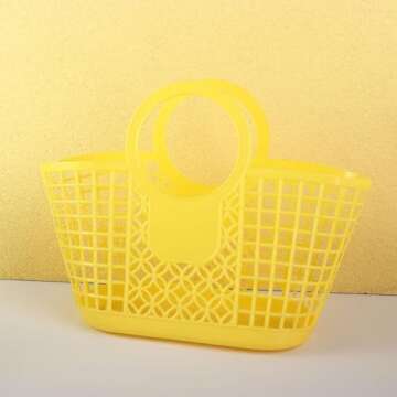 Generic Plastic Storage Basket, Portable Basket with Handle, Shopping Baskets Kitchen Fruit Vegetable Storage Basket Portable Shower Bath Baskets(red), AM0XEC0EQ90US