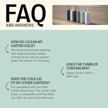 Fellow 16 oz Carter Cold Travel Mug - Double Wall Insulated Stainless Steel Tumbler for Iced Beverag...