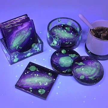 LET'S RESIN 10pcs Coaster Resin Molds Creative DIY Kit
