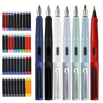 GC QUILL Calligraphy Fountain Pen Set with 40 Ink Cartridges
