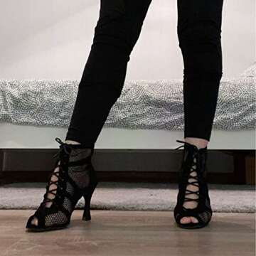 Elegant Dress First Womens Open Toe Latin Dance Boots - Perfect for Dance Enthusiasts