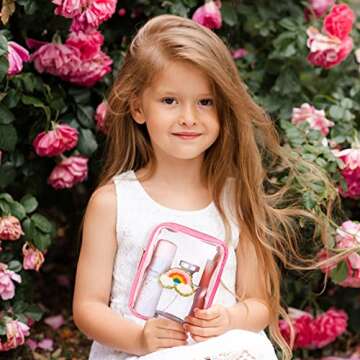 Spiareal 4 Pcs Preppy Patch Makeup Bag Cute Chenille Letter Pouch Cosmetic Makeup Cases Toiletry Bag with Zipper Travel Organizer Stuff Skincare Bags for Women Nurse(Transparent Surface)