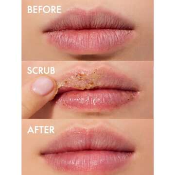 Lanolips Lip Scrub - Natural Lip Exfoliator Made with Lanolin, Vitamin E & Finely Ground Strawberry ...