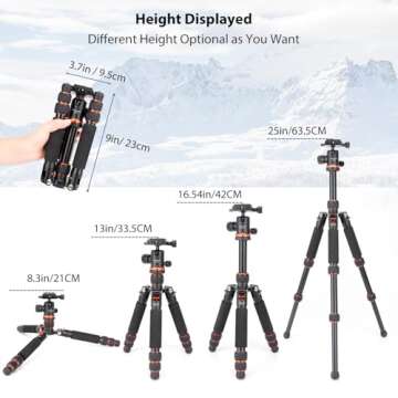 Koolehaoda Portable Mini Camera Tripod for DSLR and Vlog
