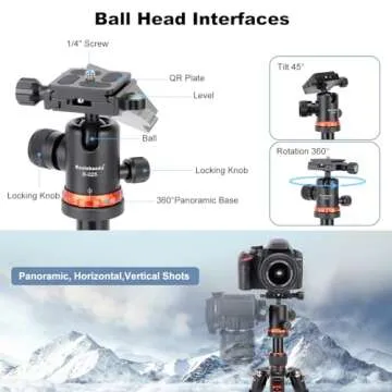 Koolehaoda Compact Camera Tripod for Travel Photography