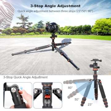 Koolehaoda Compact Camera Tripod for Travel Photography