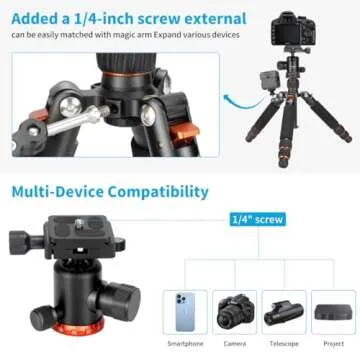 Koolehaoda Compact Camera Tripod for Travel Photography